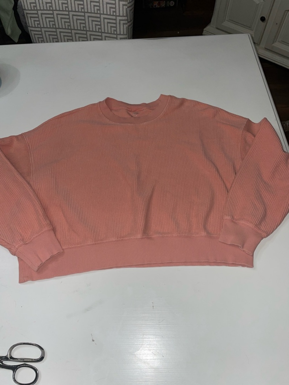 Aerie oversized cropped shirt small